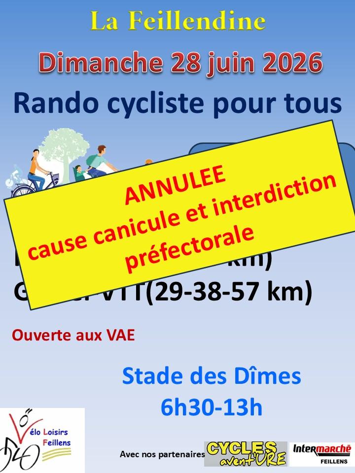 Affiche rando 2026 panneau annulee
